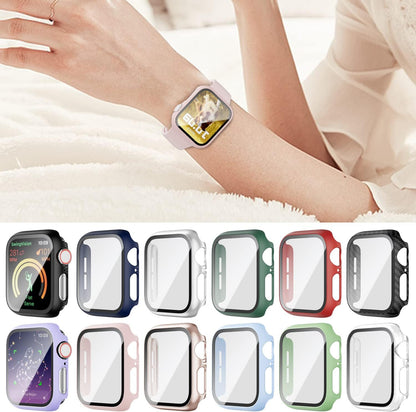 12 Pack Case with Tempered Glass Screen Protector Compatible for Apple Watch 44Mm SE 3 (2025)/SE 2/Se/Series 6/5/4, Hard PC Scratch Resistant Bumper Protective Cover for Iwatch Accessories